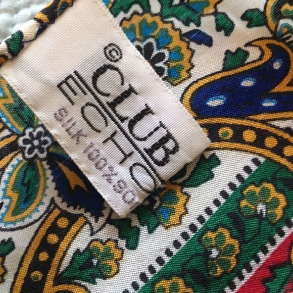 Club 7 Echo 100% silk scarf - Picture 6 of 8